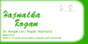 hajnalka rogan business card